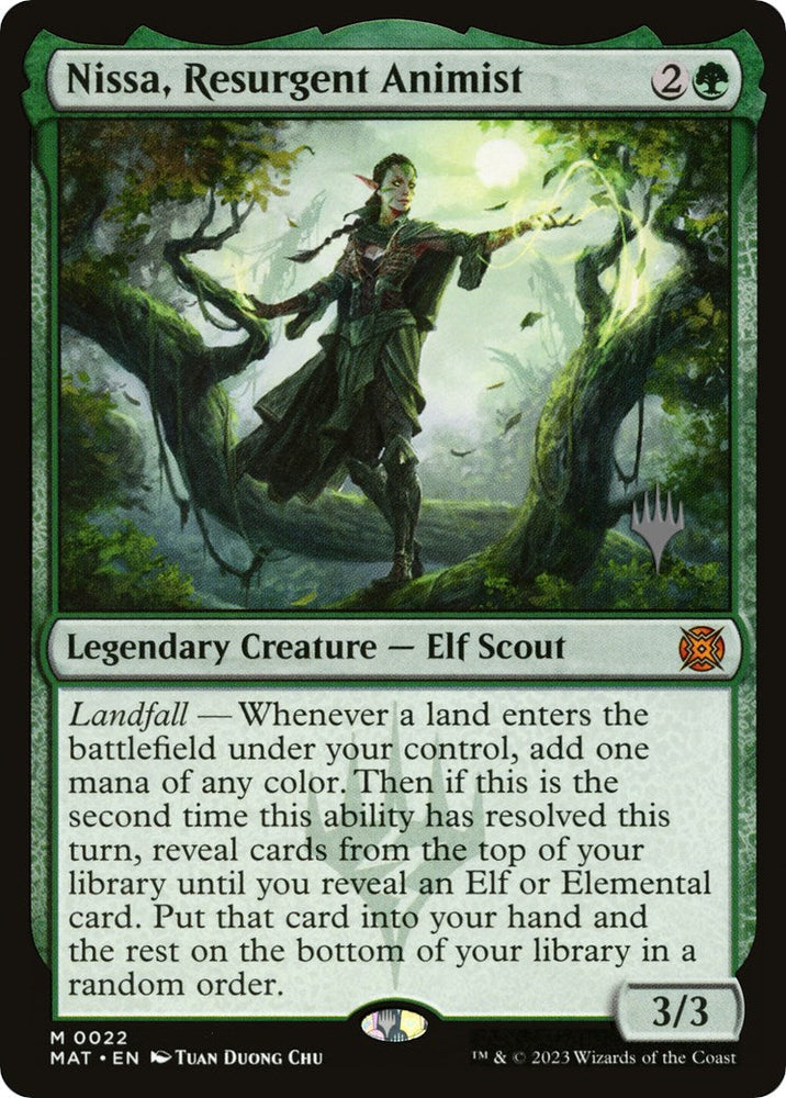 Nissa, Resurgent Animist (Promo Pack) [Murders at Karlov Manor Promos] Magic: The Gathering