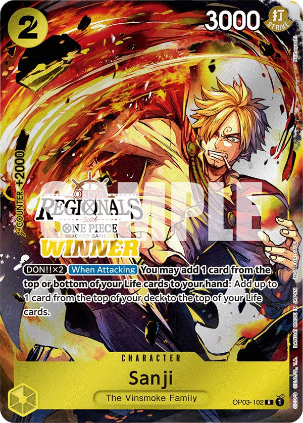 Sanji (Online Regional 2024) [Winner] [One Piece Promotion Cards] Bandai