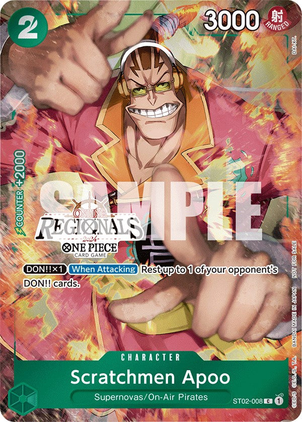 Scratchmen Apoo (Online Regional 2024) [Participant] [One Piece Promotion Cards] Bandai