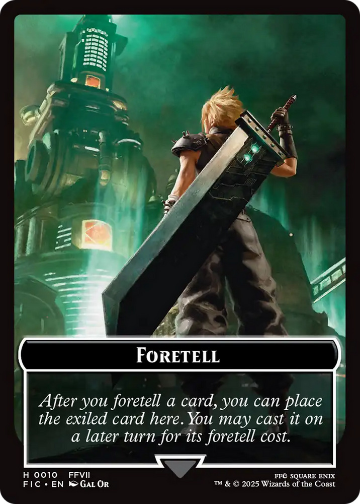 Foretell // Treasure Double-Sided Token [FINAL FANTASY Commander Tokens] Magic: The Gathering