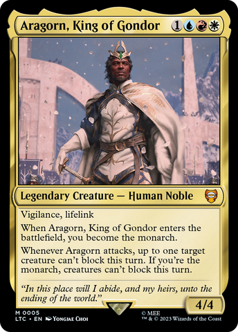 Aragorn, King of Gondor [The Lord of the Rings: Tales of Middle-Earth Commander] Magic: The Gathering
