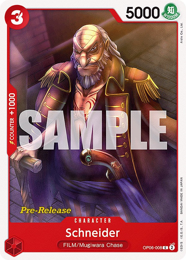Schneider [Wings of the Captain Pre-Release Cards] Bandai