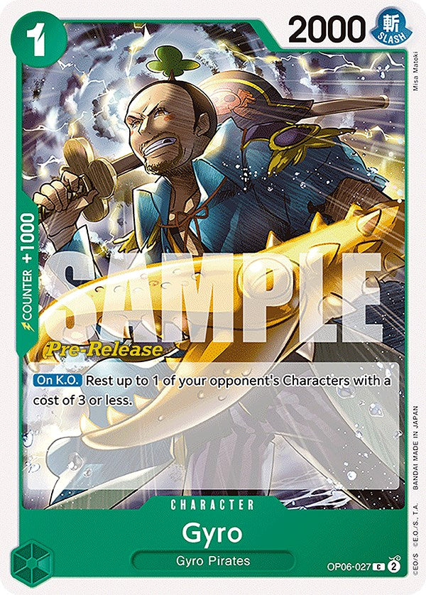 Gyro [Wings of the Captain Pre-Release Cards] Bandai