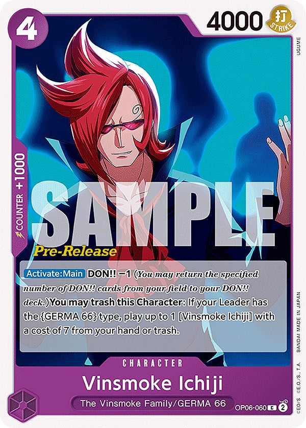 Vinsmoke Ichiji [Wings of the Captain Pre-Release Cards] Bandai