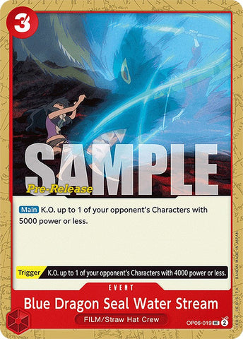 Blue Dragon Seal Water Stream [Wings of the Captain Pre-Release Cards] Bandai