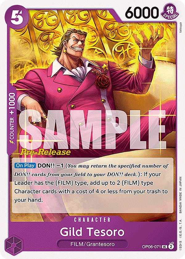Gild Tesoro [Wings of the Captain Pre-Release Cards] Bandai
