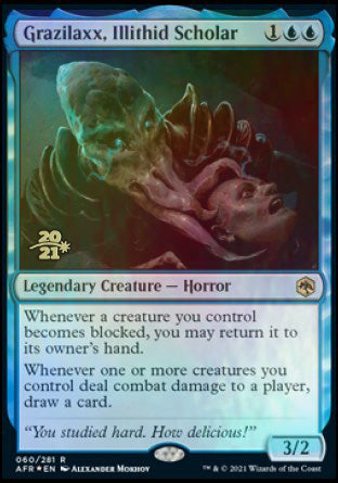 Grazilaxx, Illithid Scholar [Dungeons & Dragons: Adventures in the Forgotten Realms Prerelease Promos] Magic: The Gathering