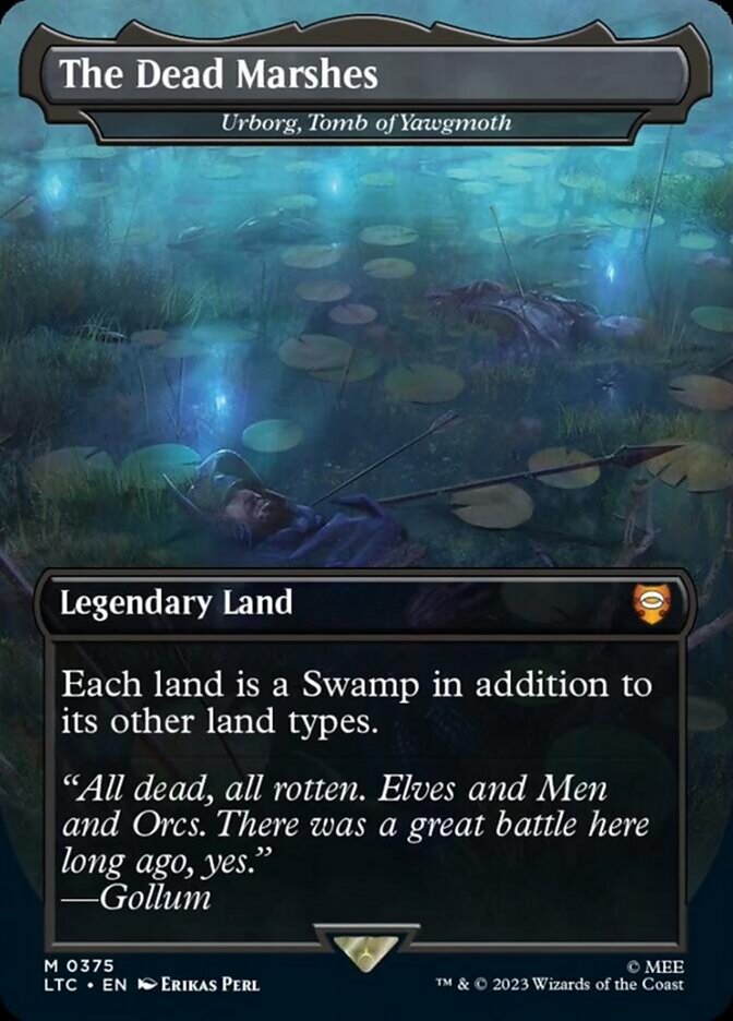 The Dead Marshes - Urborg, Tomb of Yawgmoth (Borderless) [The Lord of the Rings: Tales of Middle-Earth Commander] Magic: The Gathering