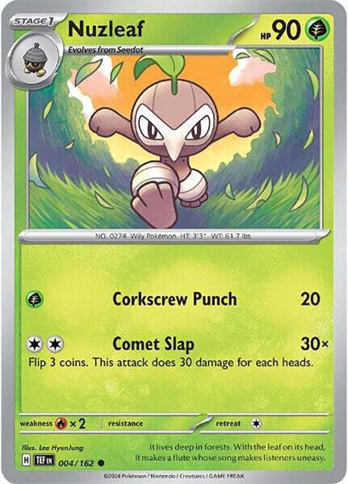 Nuzleaf (004/162) [Scarlet & Violet: Temporal Forces] Pokémon