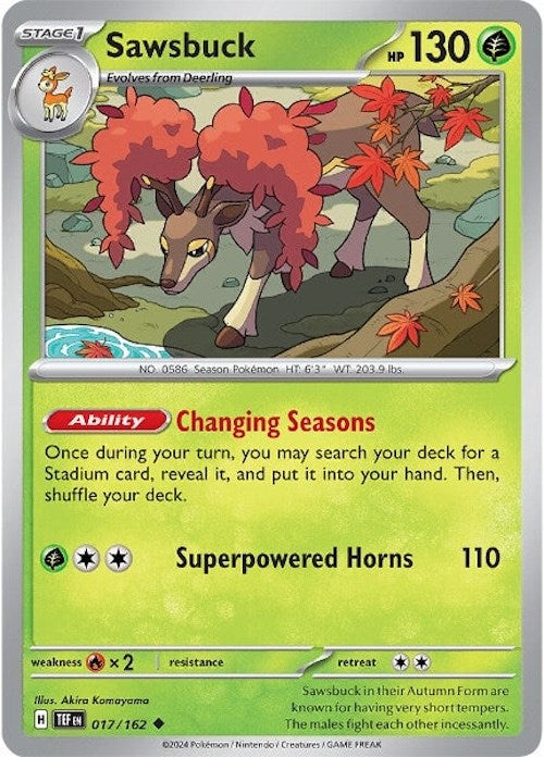 Sawsbuck (017/162) [Scarlet & Violet: Temporal Forces] Pokémon