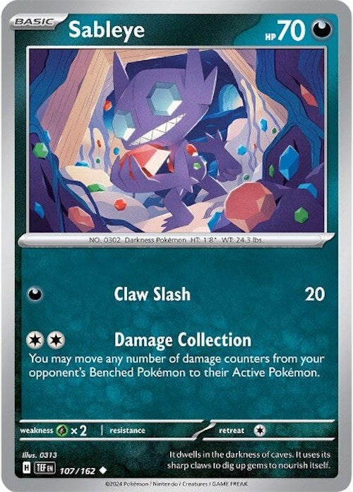 Sableye (107/162) [Scarlet & Violet: Temporal Forces] Pokémon