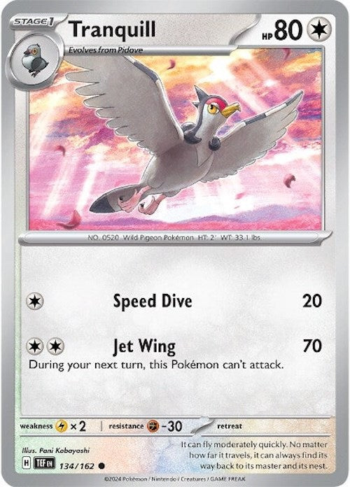Tranquill (134/162) [Scarlet & Violet: Temporal Forces] Pokémon