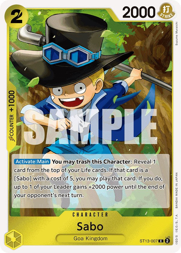 Sabo [Ultra Deck: The Three Brothers] Bandai