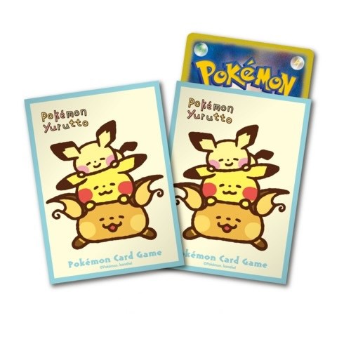 Card Sleeves - Yurutto Pichu, Pikachu & Raichu (64-Pack) (Pokemon Center Japan Exclusive) Pokémon