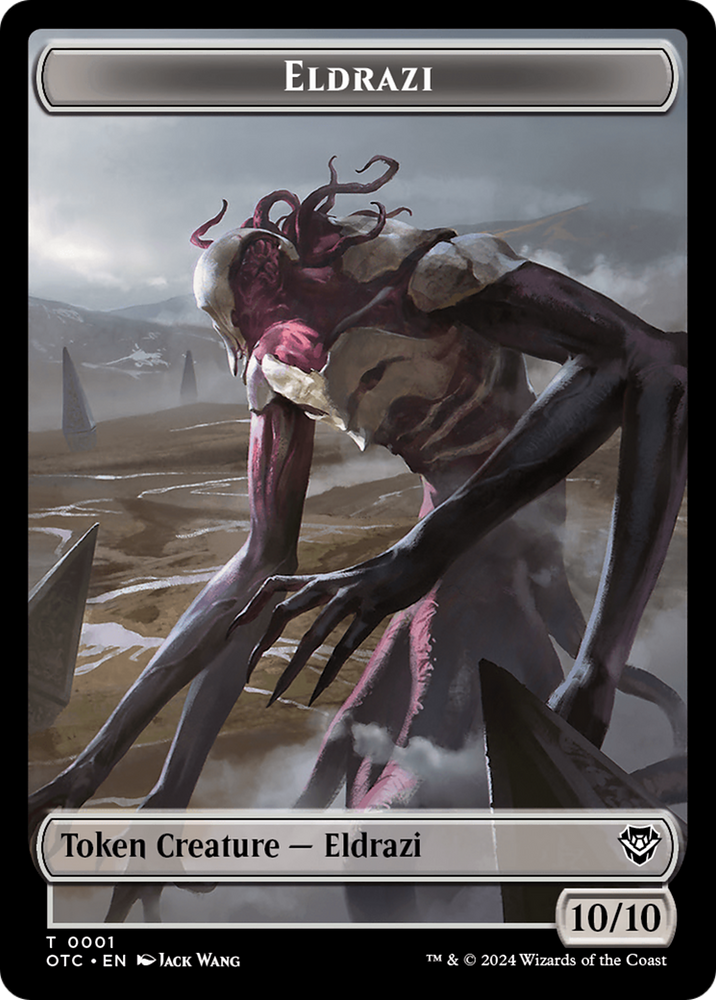Eldrazi // Clue Double-Sided Token [Outlaws of Thunder Junction Commander Tokens] Magic: The Gathering
