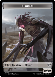 Eldrazi // Clue Double-Sided Token [Outlaws of Thunder Junction Commander Tokens] Magic: The Gathering