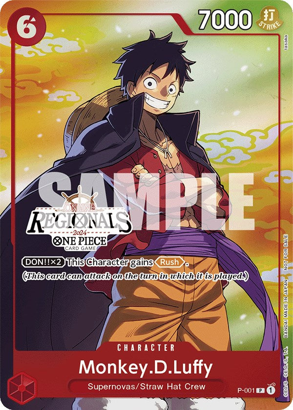 Monkey.D.Luffy (Online Regional 2024 Vol. 2) [Participant] [One Piece Promotion Cards] Bandai