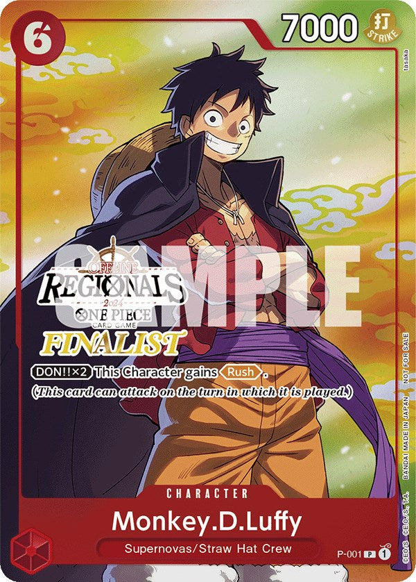 Monkey.D.Luffy (Online Regional 2024 Vol. 2) [Finalist] [One Piece Promotion Cards] Bandai