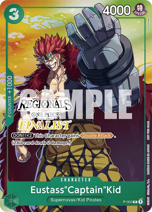 Eustass"Captain"Kid (Offline Regional 2024 Vol. 2) [Finalist] [One Piece Promotion Cards] Bandai