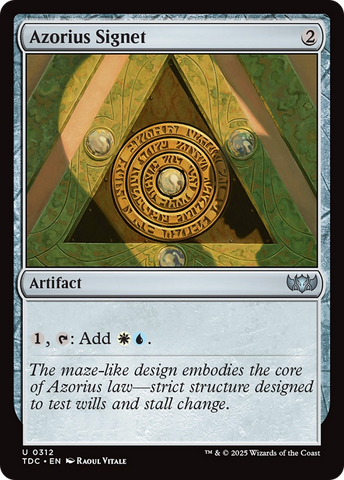 Azorius Signet [Tarkir: Dragonstorm Commander] Magic: The Gathering