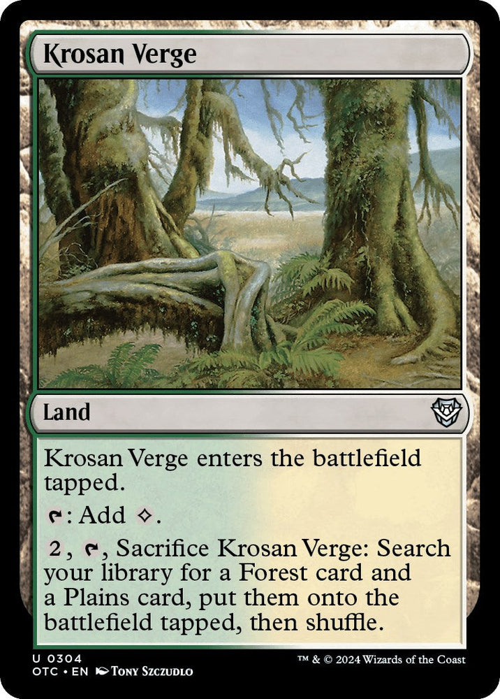 Krosan Verge [Outlaws of Thunder Junction Commander] Magic: The Gathering