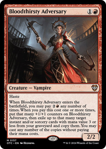 Bloodthirsty Adversary [Outlaws of Thunder Junction Commander] Magic: The Gathering