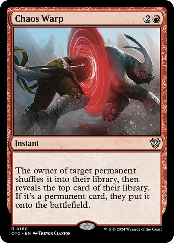 Chaos Warp [Outlaws of Thunder Junction Commander] Magic: The Gathering