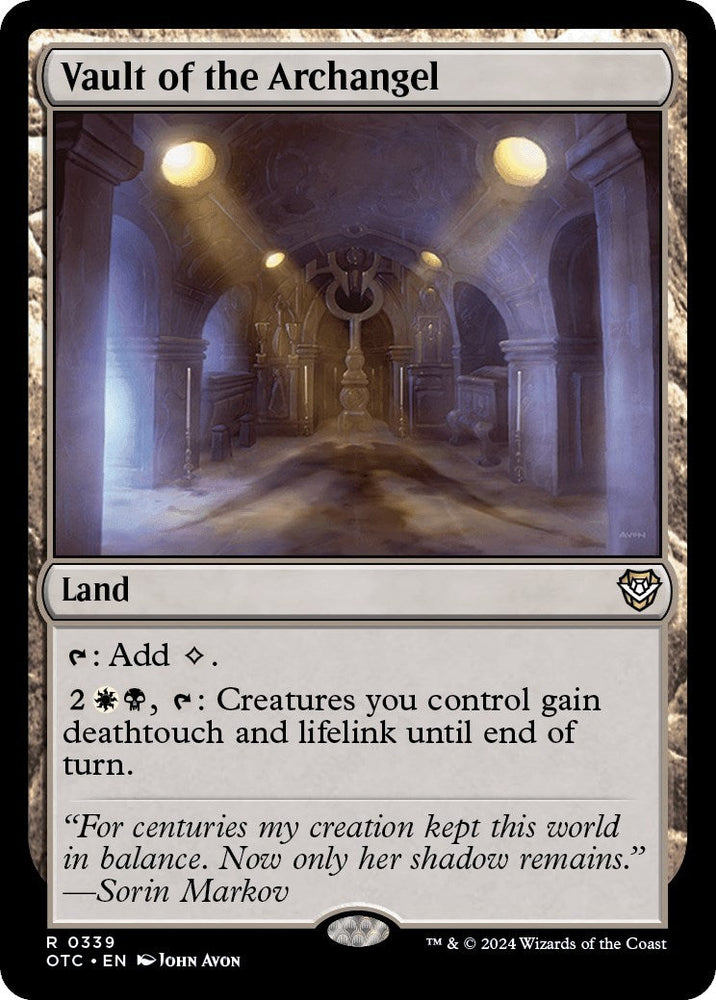Vault of the Archangel [Outlaws of Thunder Junction Commander] Magic: The Gathering