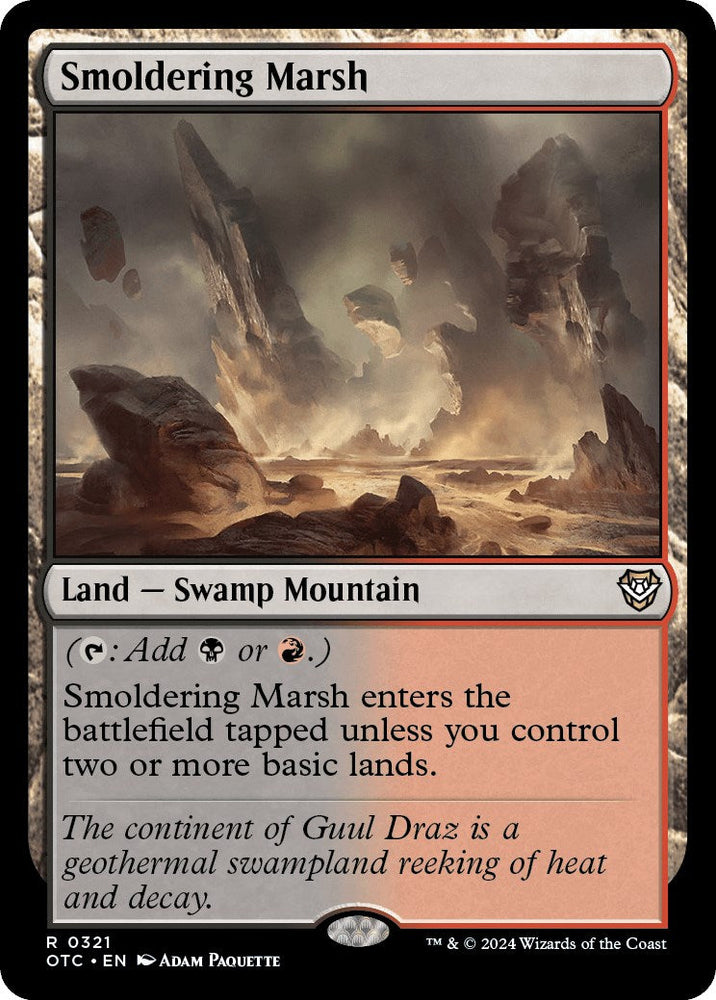 Smoldering Marsh [Outlaws of Thunder Junction Commander] Magic: The Gathering