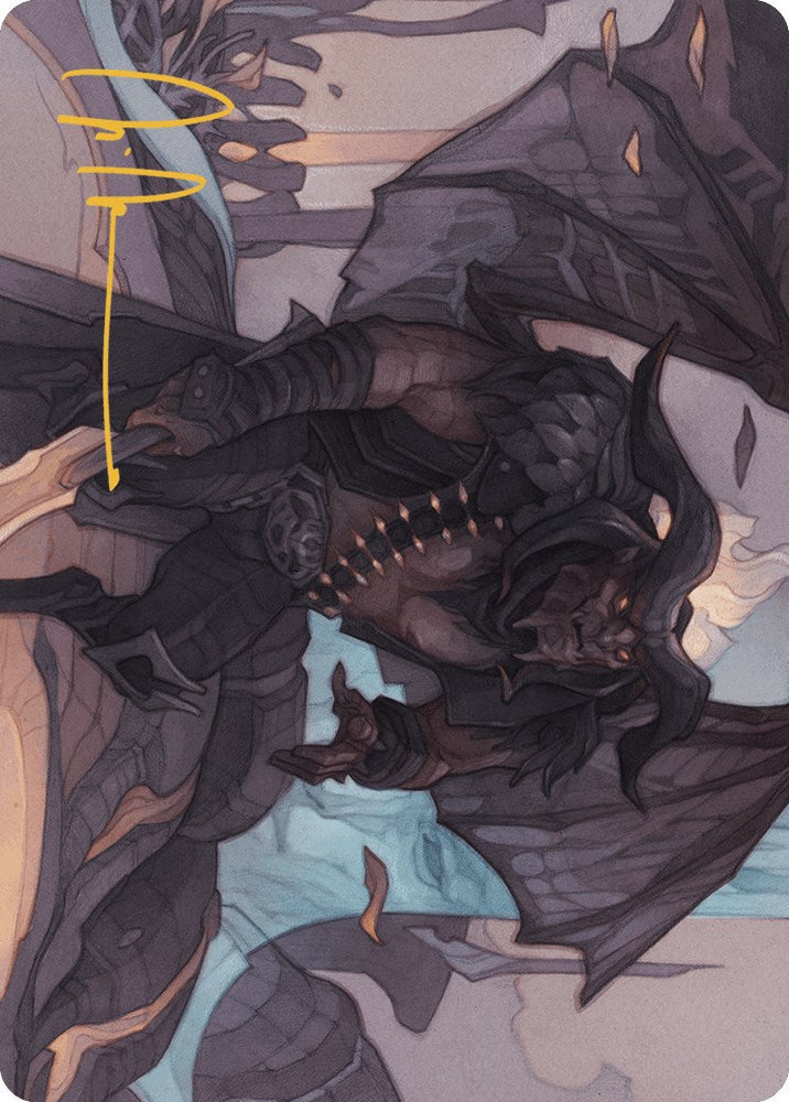 Rakdos Joins Up Art Card (Gold-Stamped Signature) [Outlaws of Thunder Junction Art Series] Magic: The Gathering