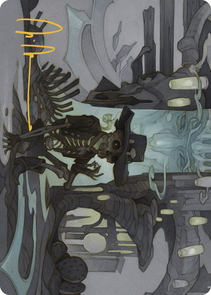Tinybones Joins Up Art Card (Gold-Stamped Signature) [Outlaws of Thunder Junction Art Series] Magic: The Gathering