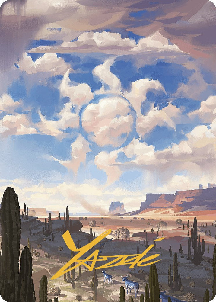 Plains Art Card (Gold-Stamped Signature) [Outlaws of Thunder Junction Art Series] Magic: The Gathering