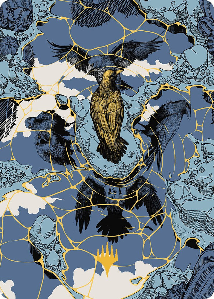 Fractured Identity Art Card (Gold-Stamped Signature) [Outlaws of Thunder Junction Art Series] Magic: The Gathering