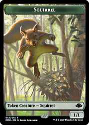 Zombie // Squirrel Double-Sided Token [Dominaria Remastered Tokens] Magic: The Gathering