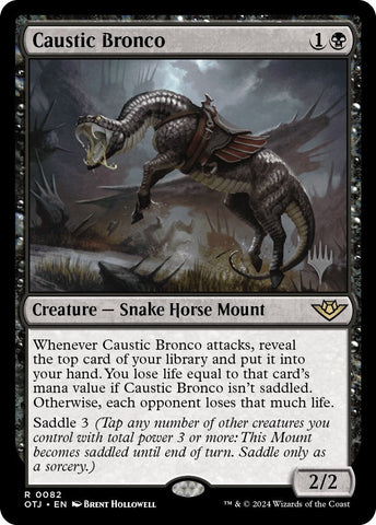 Caustic Bronco (Promo Pack) [Outlaws of Thunder Junction Promos] Magic: The Gathering