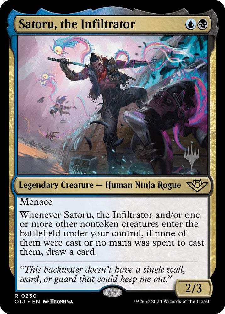Satoru, the Infiltrator (Promo Pack) [Outlaws of Thunder Junction Promos] Magic: The Gathering