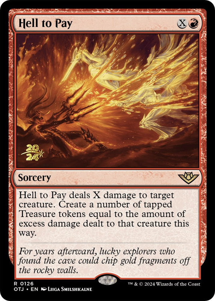 Hell to Pay [Outlaws of Thunder Junction Prerelease Promos] Magic: The Gathering