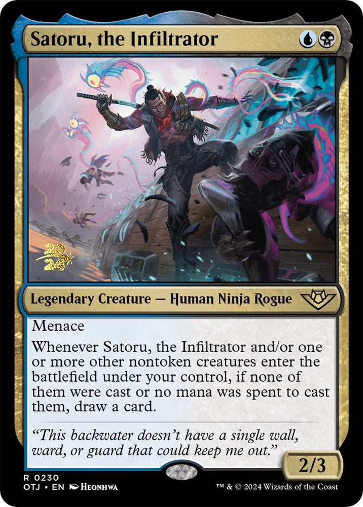 Satoru, the Infiltrator [Outlaws of Thunder Junction Prerelease Promos] Magic: The Gathering