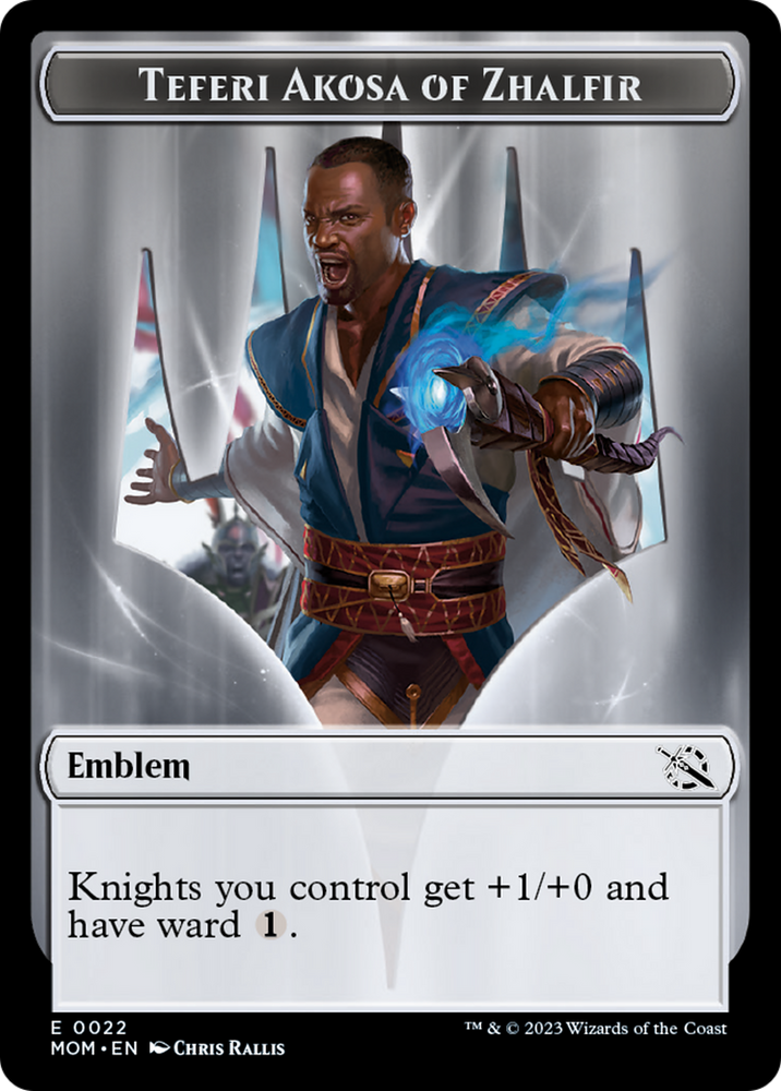 Teferi Akosa of Zhalfir Emblem [March of the Machine Tokens] Magic: The Gathering