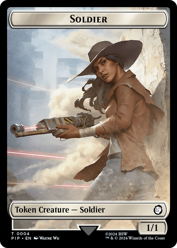 Treasure (0019) // Soldier (0004) Double-Sided Token [Fallout Tokens] Magic: The Gathering