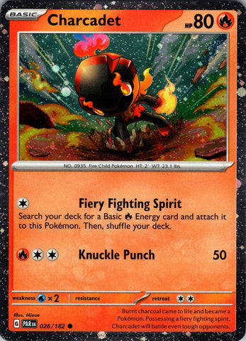 Charcadet (026/182) (Cosmos Holo) [Scarlet & Violet: Paradox Rift] Pokémon