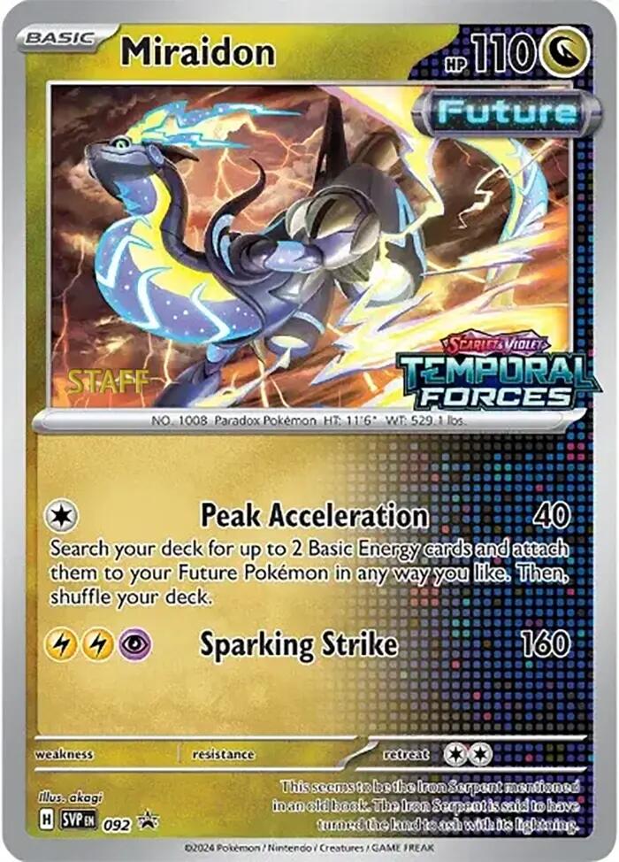 Miraidon (092) (Stamped) (Staff) [Scarlet & Violet: Black Star Promos] Pokémon