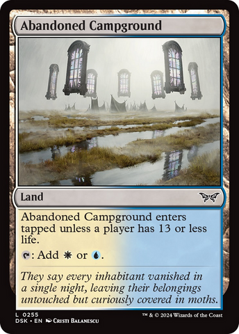 Abandoned Campground [Duskmourn: House of Horror] Magic: The Gathering