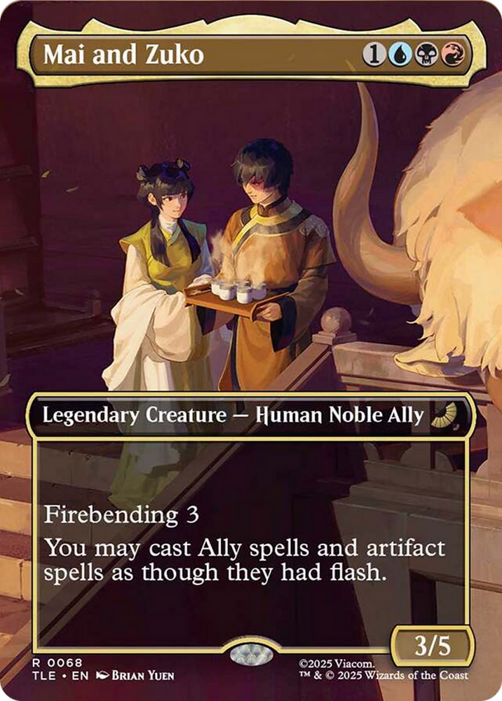 Mai and Zuko (Borderless) [Avatar: The Last Airbender: Eternal-Legal] Magic: The Gathering