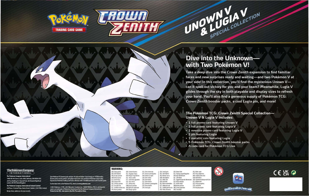 Sword & Shield: Crown Zenith - Special Collection (Unown V & Lugia V) Pokémon
