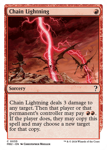 Chain Lightning (White Border) [Mystery Booster 2] Magic: The Gathering