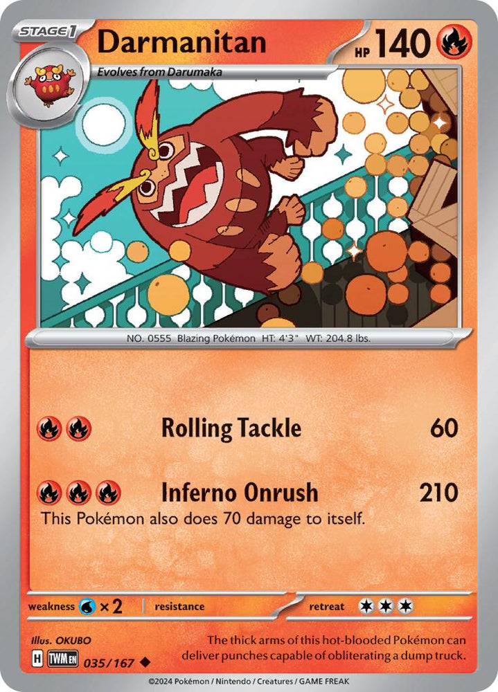 Darmanitan (035/167) [Scarlet & Violet: Twilight Masquerade] Pokémon