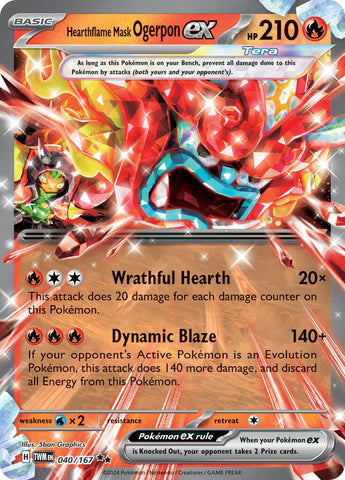 Hearthflame Mask Ogerpon ex (040/167) [Scarlet & Violet: Twilight Masquerade] Pokémon