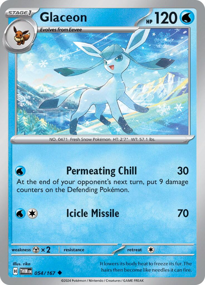 Glaceon (054/167) [Scarlet & Violet: Twilight Masquerade] Pokémon