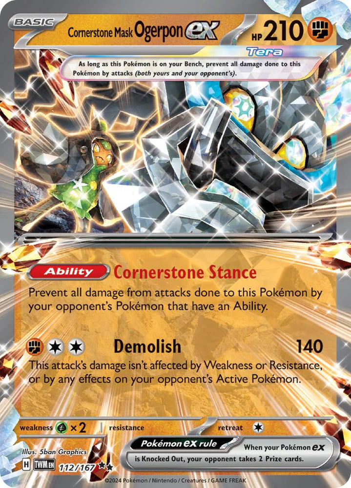 Cornerstone Mask Ogerpon ex (112/167) [Scarlet & Violet: Twilight Masquerade] Pokémon